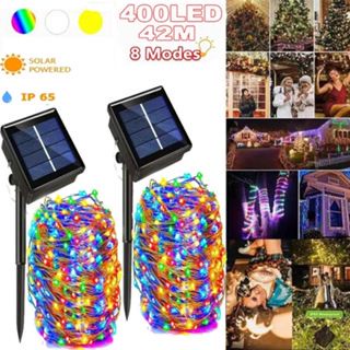 300LED 32Mไฟโซล่าเซลล์ไฟไลฟ์สด ไฟไลฟ์สดไฟปิงปองไฟประดับไฟกระพริบสำหรับต้นไม้ต้นไม้ปลอมดอกไม้ปลอมตกแต่งห้องตกแต่งห้องนอนตกแต่งสวนไฟปีใหม่ไฟคริสมาส