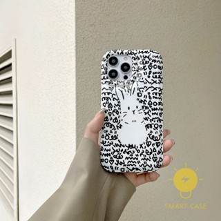 For เคสไอโฟน 14 Pro Max [Doodle Rabbit Airbag] เคส Phone Case For iPhone 14 Pro Max Plus 13 12 Mini 11 X XS Max XR SE 8 7 For เคสไอโฟน11 Ins Korean Style Retro Classic Couple Shockproof Protective TPU Cover Shell