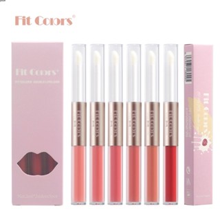 Fit Colors Double-Ended Lip Gloss Layered Non-Stick Cup Moisturizing Lip Gloss Lipstick Puueqg