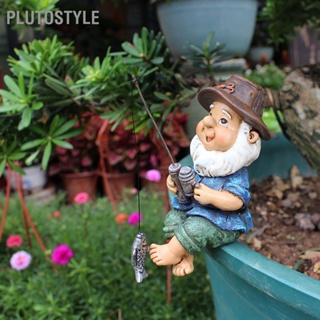 Plutostyle ฟิกเกอร์เรซิ่น รูปปั้นคนตกปลา ทนทาน สําหรับตกแต่งบ้าน สวนหลังบ้าน