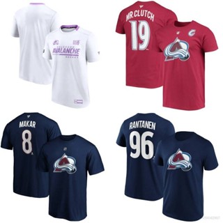 [GR] เสื้อยืดแขนสั้น ทรงหลวม ลาย NHL Colorado Avalanche Hockey Jersey Rantanen Makar สําหรับผู้ชาย และผู้หญิง_01