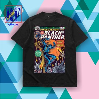 oversize T-shirt เสื้อยืด | เสื้อโอเวอร์ไซซ์ | Kaos BLACK PANTHER WAKANDA FOREVER CROSS OF FIRE CROSS OF DEATH/MARVEL CO