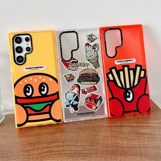 【แฮมเบอร์เกอร์และชิป】Casetify เคสโทรศัพท์มือถือแบบนิ่ม TPU กันกระแทก ลายแฟชั่น คุณภาพสูง สําหรับ Samsung s23ultra s23 s22+ s22ultra s21 21+ s21ultra s20 s20+ s20ultra