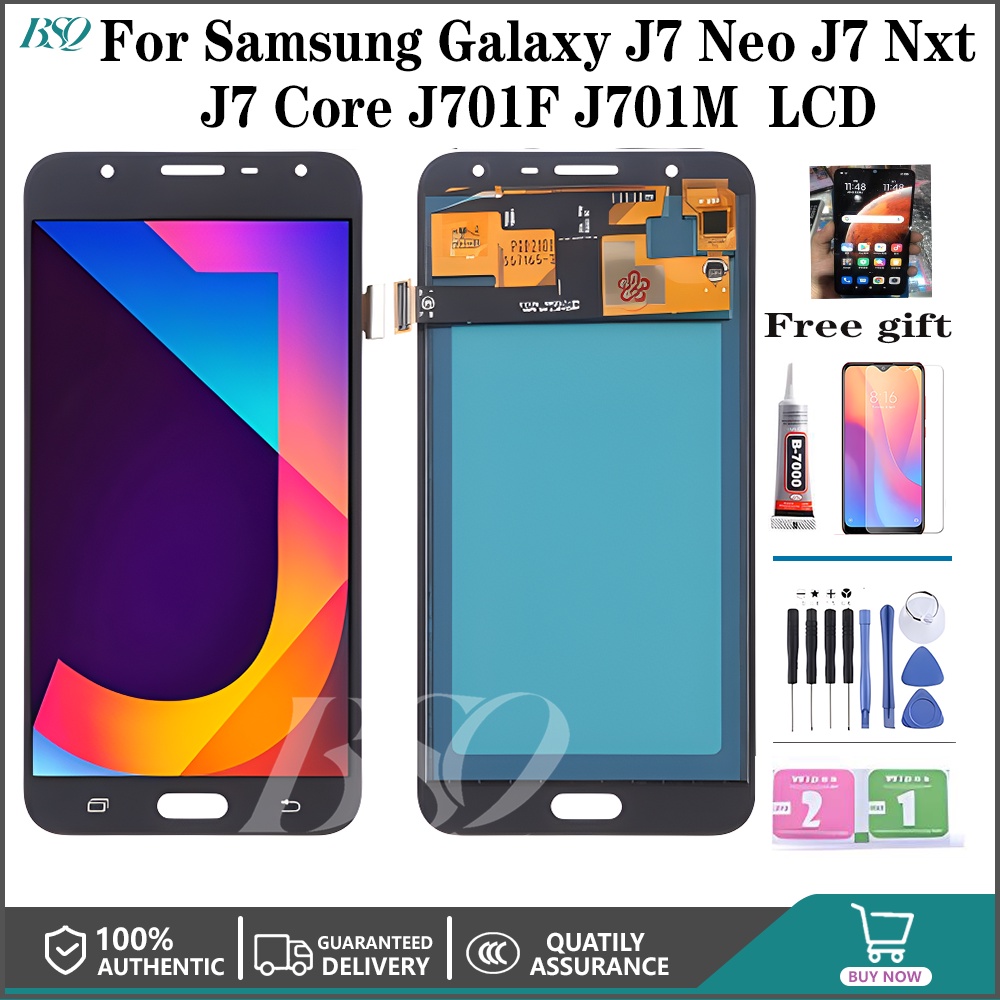 ใช้ได้กับ Samsung Galaxy J7 Neo/J701, J7 Nxt, J7 Core, J701F/DS, J701M เปลี่ยนชุดสัมผัส LCD