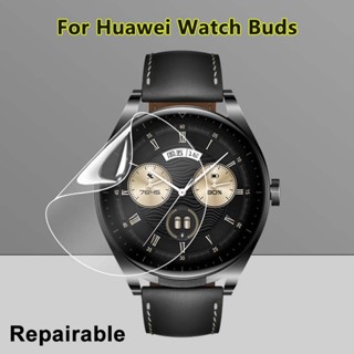 2/3/5/10 ชิ้น ฟิล์มไฮโดรเจล TPU นิ่ม ใส บางพิเศษ ป้องกันหน้าจอ สําหรับ Huawei Watch Buds SmartWatch ฟิล์มไฮโดรเจล ซ่อมได้ -ไม่ใช่กระจกนิรภัย