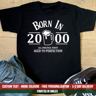 Cute Tshirt Born In 2000 Beer Glass 21St 20Th SonfriendFunny Mens Tee Good Sale Tops for Birthday/Christmas _03