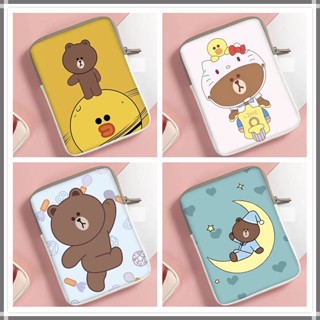 ⭐️Bear⭐️PU Waterproof Computer bag Cartoon Sanrio laptop bag 13inch 12 13 14 15 inches iPad Bag For iPad10.2 Pro11 10.5