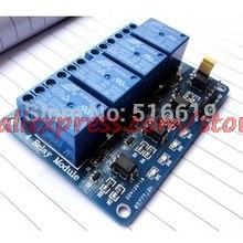 ส่งฟรี โมดูลรีเลย์ 4 ช่อง 5V สีฟ้า สําหรับเซนเซอร์ PIC DSP AVR MSP430