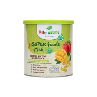 เบบี้เนเชอร่า ขนมธัญพืชมะม่วง พีช 42กรัมBABYNATURA FOOD-STICK MANGO+PEACH 42G.