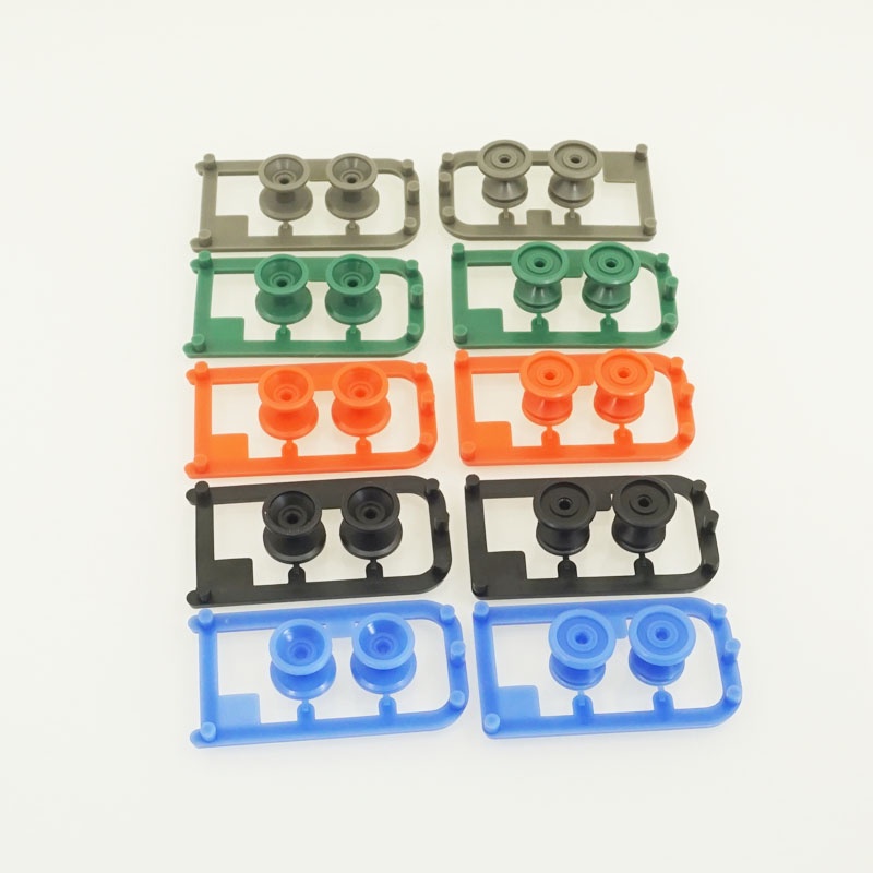 โฮมเมดมินิ4ววรถแข่งพลาสติกยางคู่/ลูกกลิ้งแบบไม่มียาง12-13มิลลิเมตรพร้อมสกรู-โรลถ้วยพลาสติกสำหรับรถmini4wd