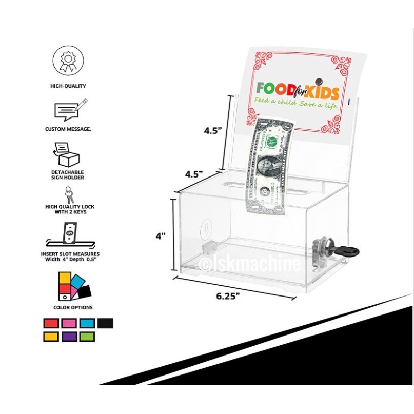 กล่องใส่เงิน กล่อง Tip Box กล่องรับความคิดเห็น K-509