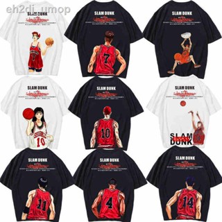 เสื้อยืดพิมพ์ลายแฟชั่นราคาต่ำสุด!![hot]✻▲Slam Dunk เสื้อยืดผู้ชายแขนสั้นเสื้อบาสเก็ตบอลกีฬา Sakuragi Hanado อะนิเมะพิมพ์