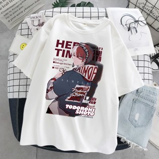 T-Shirt Oversized Print My hero academia Harajuku Gothic Summer anime Cartoon_04