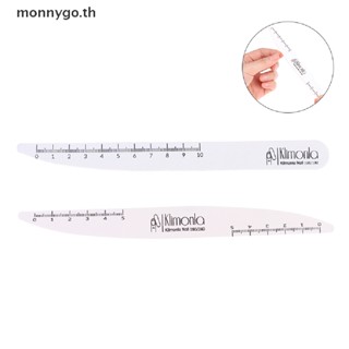 Monnygo ตะไบกระดาษทราย 100 180 สีขาว สําหรับตกแต่งเล็บ 10 ชิ้น