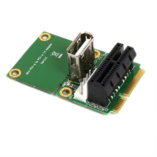 อะแดปเตอร์การ์ดพาวเวอร์ซัพพลาย แปลง Mini PCI-E เป็น PCI-E PCI-E ขนาดครึ่งหนึ่ง 4Pin