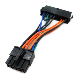 R* สายเคเบิลอะแดปเตอร์พาวเวอร์ซัพพลาย 18AWG 24Pin เป็น 10pin ATX สําหรับ Lenovo IBM 10 ซม. Dura