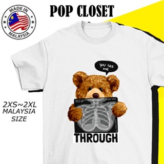 TEDDY BEAR TSHIRT CARTOON T SHIRT SHORT SLEEVES CUTE T-SHIRT WOMAN MAN 100% COTTON FASHION KOREAN TOP READY STOCK_02