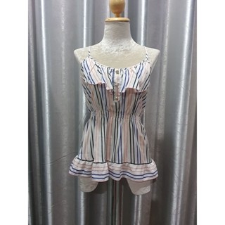 FF01879 เสื้อแฟชั่น สายเดี่ยว มือสอง อก 33 นิ้ว