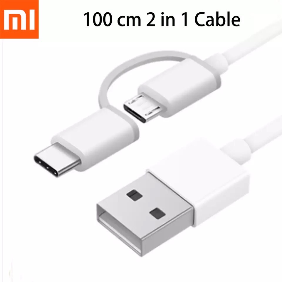 ZMI สายชาร์จ 2in1 Type-C Micro USB Cable Fast Quick Charger Data Type C Charge Cable mi xiaomi