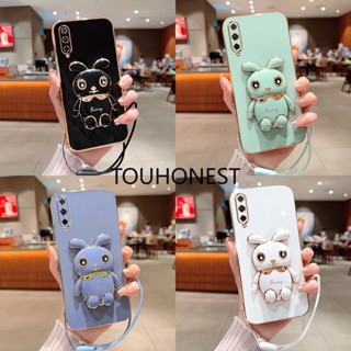 เคส Huawei Honor 10i เคส Honor 20i เคส Honor 20 Lite เคส Honor 50 SE Case Honor 60 SE Case Honor 80 SE Case Soft Silicone Shockproof Cute Rabbit Bunny Bracket Stand Phone Cover Case With Rope ซิลิโคนนิ่ม กันกระแทก กระต่ายน่ารัก ขาตั้ง