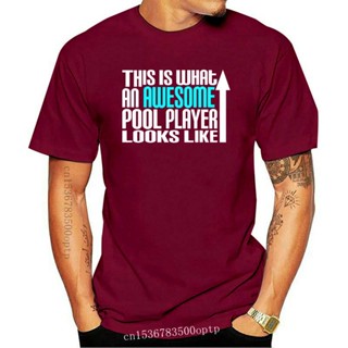 [พร้อมส่ง] เสื้อยืดลําลอง แขนสั้น พิมพ์ลาย this is A awesome pool player สําหรับผู้ชาย