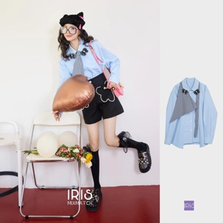 【พร้อมส่ง】「สินค้าลิขสิทธิ์แท้」IRIS BOUTIQUE IS2381447 Lntano shirt เสื้อเชิ้ต