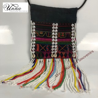 กระเป๋าสะพายข้าง งานปักมือ ผ้าปักชนเผ่า ลายพื้นเมือง ย่ามชาวเหนือ Akha crossbody bag handmade ethnic style unisex #5