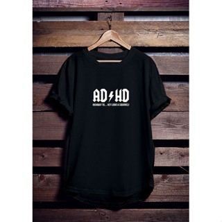 2023เสื้อยืดผ้าฝ้าย เสื้อยืด พิมพ์ลาย Adhd Motif Distro สําหรับผู้ชาย และผู้หญิง