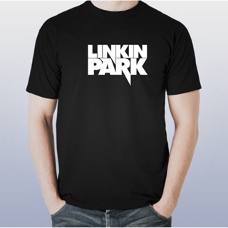 เสื้อยืดสีดำ เสื้อยืดผู้ชาย เสื้อยืดพิมพ์ลายแฟชั่น เสื้อยืด พิมพ์ลาย Linkin Park music fans