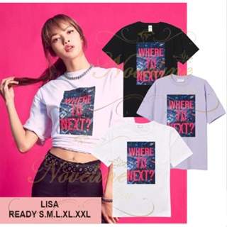 ย้อนยุคเสื้อยืด พิมพ์ลาย Kaos Kpop Lisa Where To Next Size สไตล์เกาหลีS-5XL