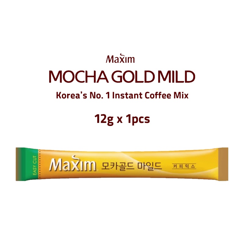 Maxim Mocha Gold Mild 12g x 1pcs / Korea’s No. 1 Instant Coffee Mix