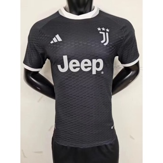 [Player Version] เสื้อยืดแขนสั้น พิมพ์ลายฟุตบอล Juventus สีดํา 2324