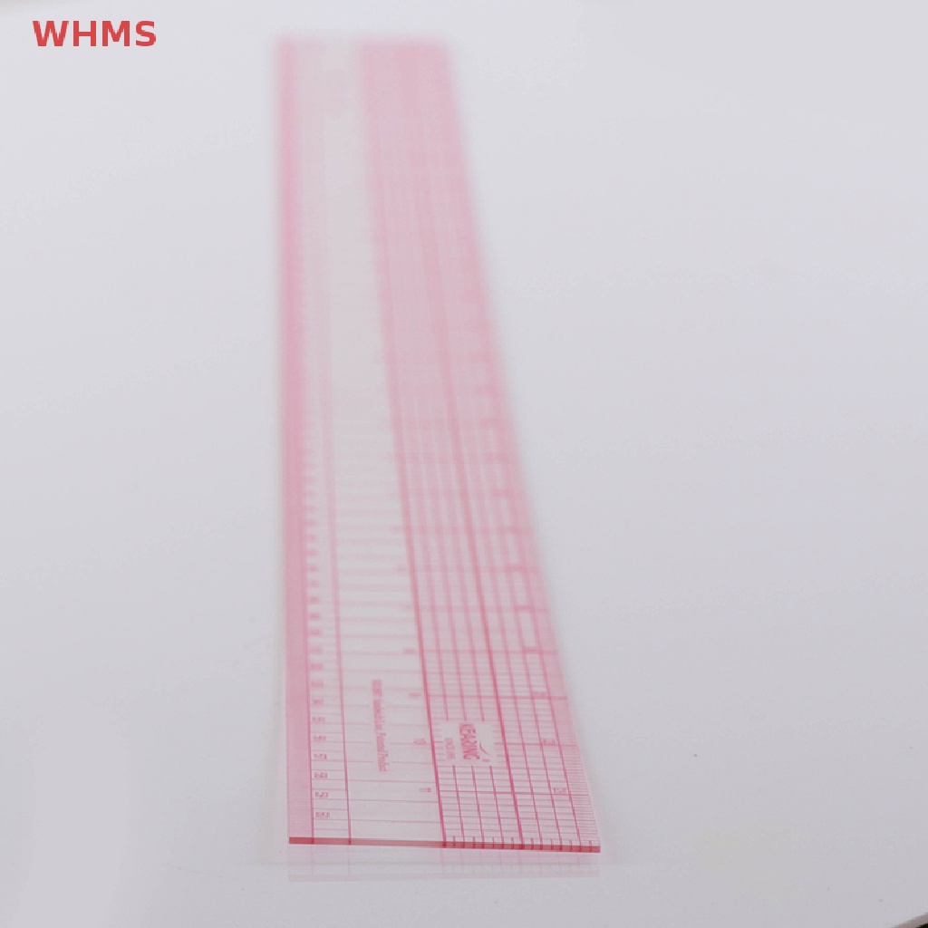 (WHMS) ไม้บรรทัดเมตริก แบบตรง สองด้าน 60 ซม. อุปกรณ์เสริม สําหรับตัดเย็บเสื้อผ้า