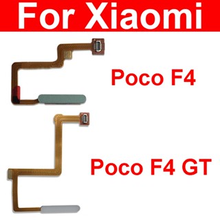 สายเคเบิลอ่อน ปุ่มกดเซนเซอร์สแกนลายนิ้วมือ สําหรับ Xiaomi POCO F4 F4 GT