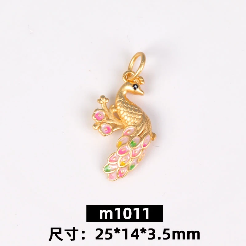จี้ทรายทองรูปนกยูง ยีราฟ สไตล์จีนโบราณ สำหรับสร้อยข้อมือ DIY thumbnail 10