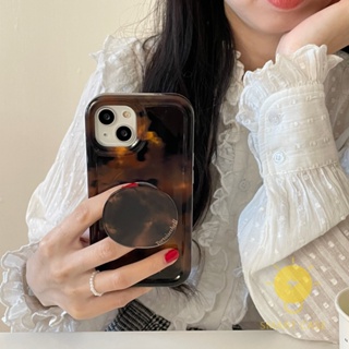 For เคสไอโฟน 14 Pro Max [Leopard Print Cream Edge] เคส Phone Case For iPhone 14 Pro Max Plus 13 12 Mini 11 X XS Max XR SE 8 7 For เคสไอโฟน11 Ins Korean Style Retro Classic Couple Shockproof Protective TPU Cover Shell