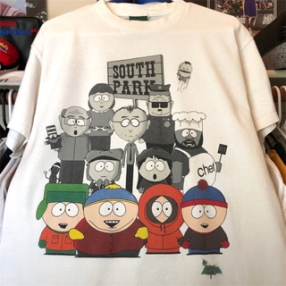 เสื้อยืดผ้าฝ้าย เสื้อยืดคอกลม แขนสั้น ผ้าฝ้ายแท้ พิมพ์ลาย South park แฟชั่นฤดูร้อน สําหรับผู้ชาย