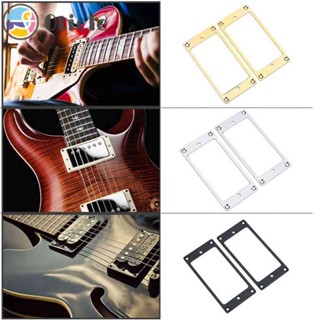 2 ชิ้น ด้านล่างแบน Humbucker ปิ๊กอัพ เมาท์แหวน กรอบ สําหรับกีตาร์ไฟฟ้า COD