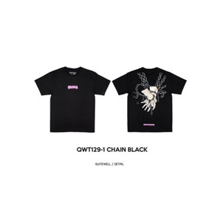 QWT129-1 CHAIN BLACK TEE