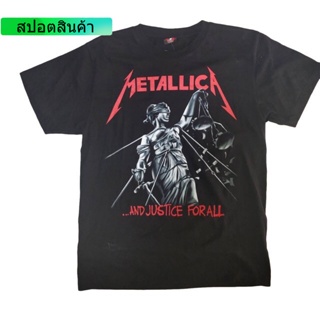 ✆▩☽เสื้อวง Metallica T-Shirt Rock เสื้อยืดวงร็อค เสื้อวงเมทัลลิกา