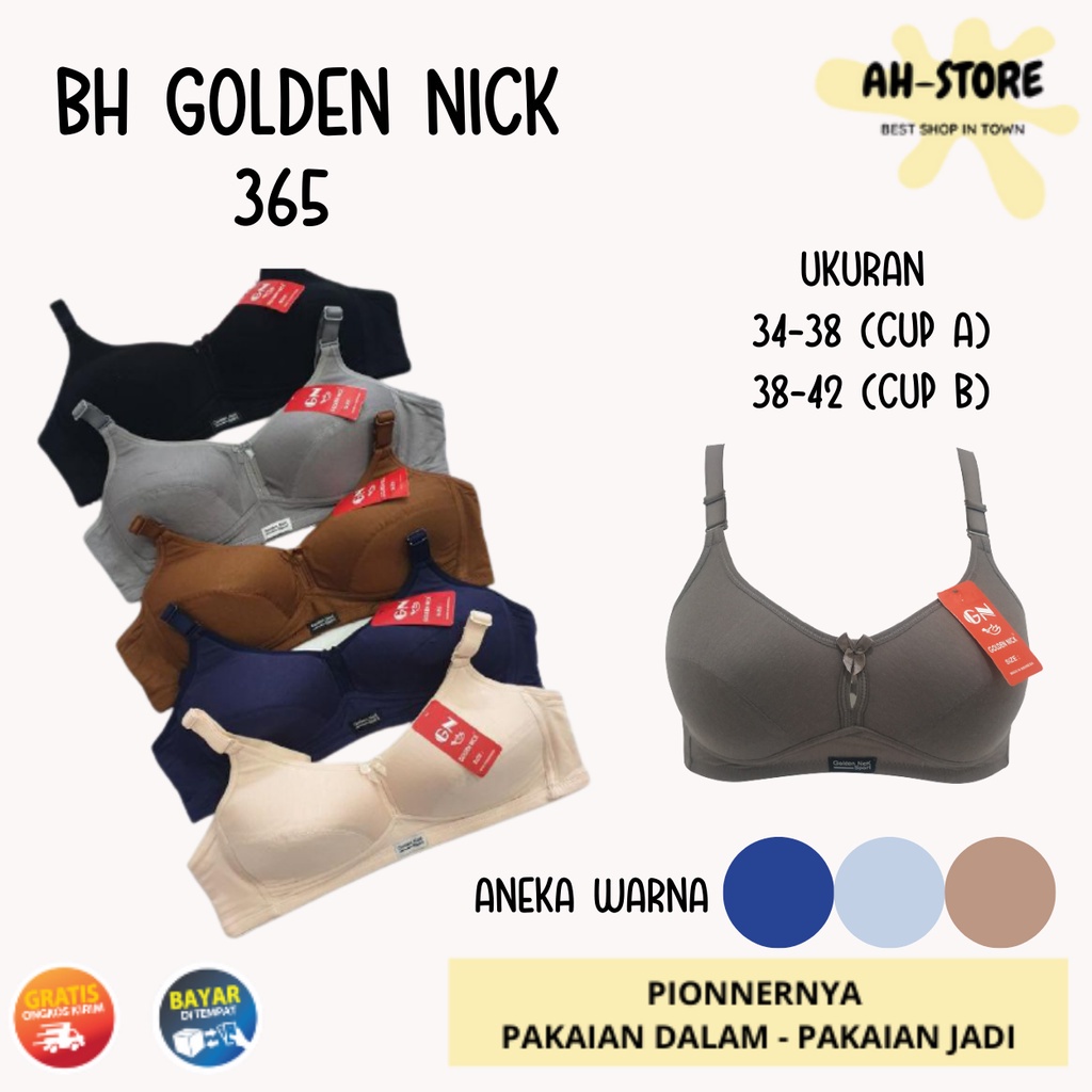 Golden NICK 365 Bra Size 40-42 Hooks 2 / Thin Foam Bra Without Wire / Premium WOMEN& 39;S UNDERWEAR 