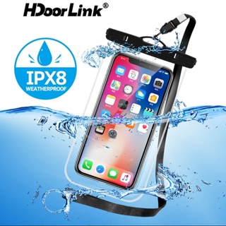 Hdoorlink IPX8 เคสกระเป๋า ใส่โทรศัพท์มือถือ กันน้ำ สําหรับดําน้ำ กระเป๋าว่ายน้ำ