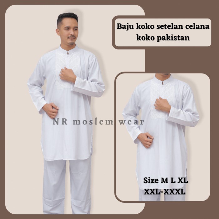 KOKO SHIRT PAKISTA SUIT FOR ADULT MEN WHITE - CLEAN WHITE, M TRENDY LATEST QUALITY Z0W7