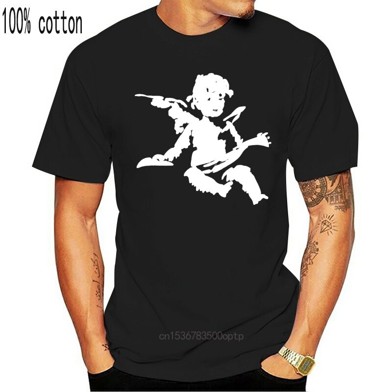 Fashion t-shirt G.O.O.D. GOOD Music Angel Cherub Black Official Merch Kanye West Cotton T Shirt_02