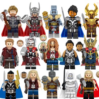 ของเล่นบล็อกตัวต่อเลโก้ Marve Korg Thor Poderoso Thor Gorr Valkyrie Heimdall Odin Borson Jane Foster สําหรับเด็ก