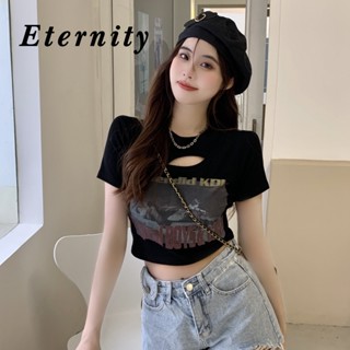 Eternity  เสื้อครอป เสื้อสายเดี่ยว ย้อนยุค y2k 2023 NEW High quality สวยงาม สวย Korean Style A29J0G4 36Z230909