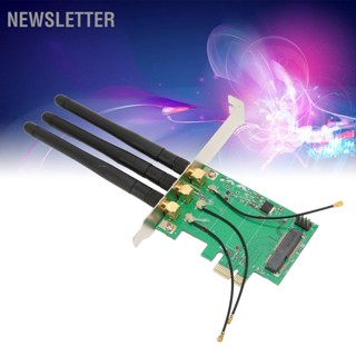  Newsletter การ์ดอะแดปเตอร์ PCIE ขนาดเล็กถึง อะแดปเตอร์การ์ดเครือข่าย สามเสาอากาศการ์ดขยายเครือข่ายสำหรับคอมพิวเตอร์เดสก์ท็อป