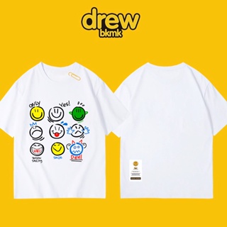 Drew House Oversize Couple Plus Size Baju Unisex TShirt Perempuan T-Shirt Lelaki Couple_03