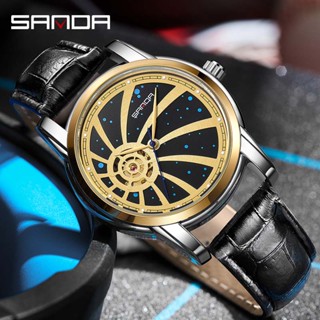 Sanda Official Star Sky นาฬิกาข้อมืออัตโนมัติ เรืองแสง สําหรับผู้ชาย SD7004-4