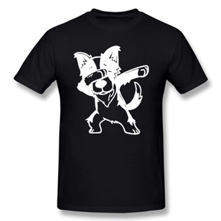 Cotton T-Shirt Funny Dabbing Border Collie Dog T Shirts Graphic Streetwear Short Sleeve Pet Animal Mens Clothing_04